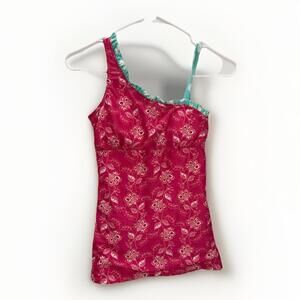 Lime Ricki Pink Floral Tankini Swim Top Women’s Modest Swimwear